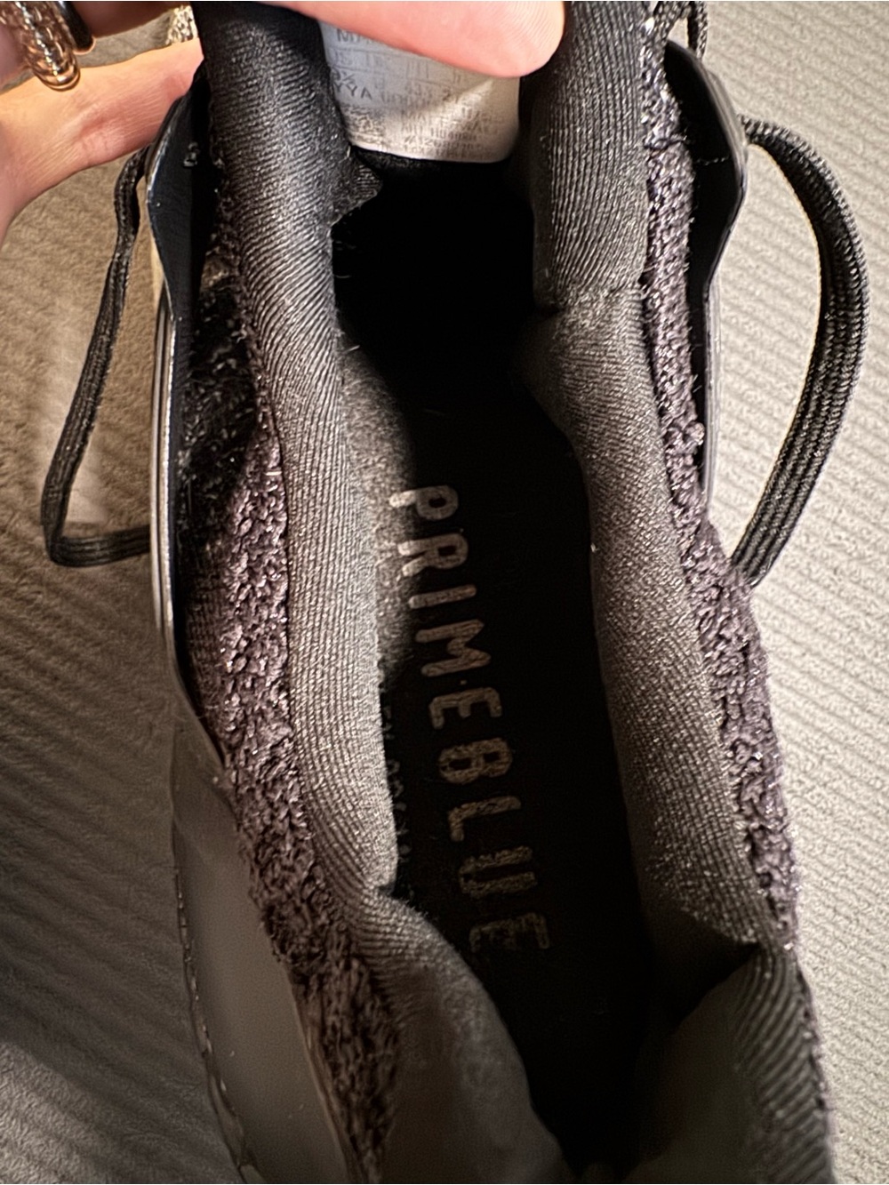 Adidas Knit Gray & Black Ultraboost Sneakers - Picture 4 of 14